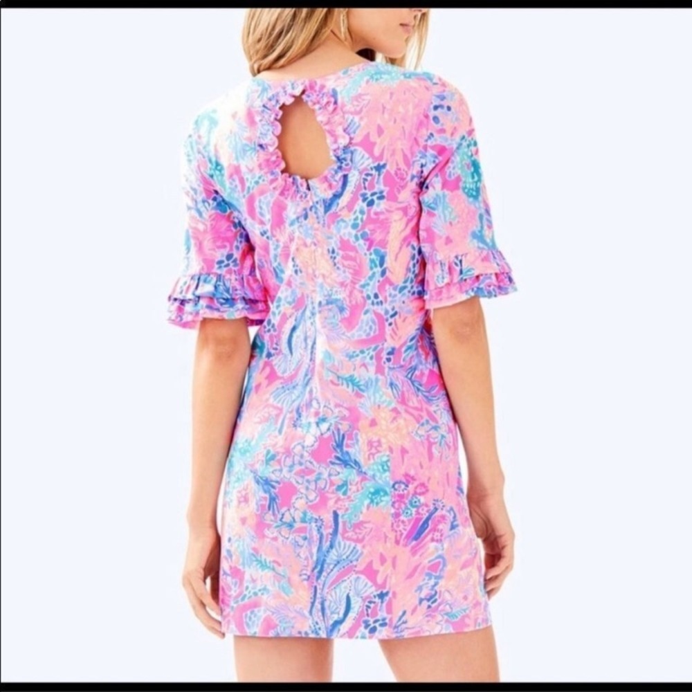Lilly Pulitzer Fiesta Stretch Dress in Aquadesiac - Picture 4 of 14